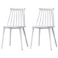 Scandinavian Plastic Chair 30"H Slat Back Side Chair Bedroom Dining Chair White 2 Piece Set Clearhalo ' kitchen&dining_furn' 'Dining Chairs' 'Dining Tables & Seating' 'dining_chair' 'furn' 'furn_dining_chair' 'Furniture' 'furniture_dining_chair' 'Kitchen & Dining Furniture' 'kitchen' 3482785