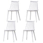 Scandinavian Plastic Chair 30"H Slat Back Side Chair Bedroom Dining Chair White 4 Piece Set Clearhalo ' kitchen&dining_furn' 'Dining Chairs' 'Dining Tables & Seating' 'dining_chair' 'furn' 'furn_dining_chair' 'Furniture' 'furniture_dining_chair' 'Kitchen & Dining Furniture' 'kitchen' 3482786