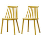 Scandinavian Plastic Chair 30"H Slat Back Side Chair Bedroom Dining Chair Yellow 2 Piece Set Clearhalo ' kitchen&dining_furn' 'Dining Chairs' 'Dining Tables & Seating' 'dining_chair' 'furn' 'furn_dining_chair' 'Furniture' 'furniture_dining_chair' 'Kitchen & Dining Furniture' 'kitchen' 3482788