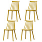 Scandinavian Plastic Chair 30"H Slat Back Side Chair Bedroom Dining Chair Yellow 4 Piece Set Clearhalo ' kitchen&dining_furn' 'Dining Chairs' 'Dining Tables & Seating' 'dining_chair' 'furn' 'furn_dining_chair' 'Furniture' 'furniture_dining_chair' 'Kitchen & Dining Furniture' 'kitchen' 3482789