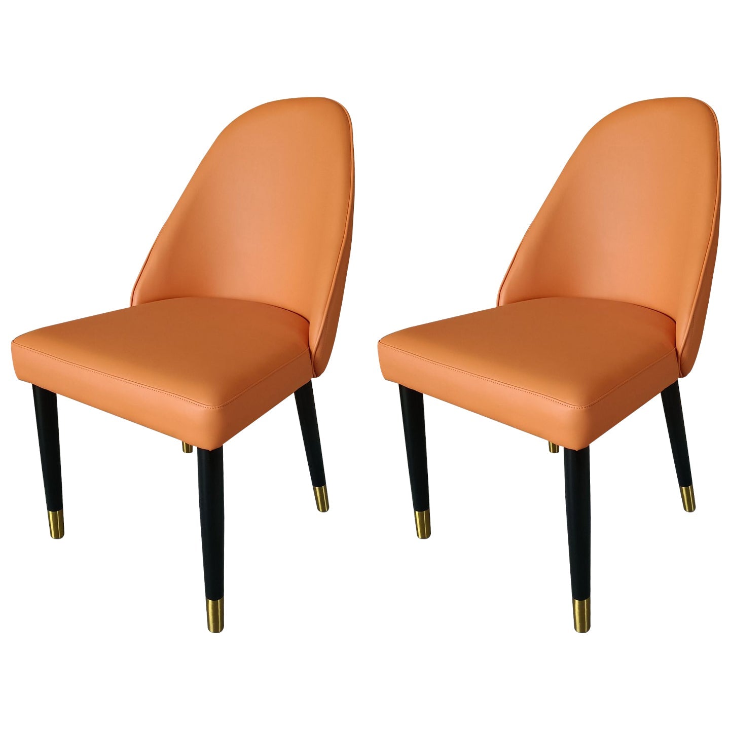 Nordic Style Sponge Dining Chair Upholstered Side Chairs for Restaurant Orange 2 Piece Set Clearhalo ' kitchen&dining_furn' 'Dining Chairs' 'Dining Tables & Seating' 'dining_chair' 'furn' 'furn_dining_chair' 'Furniture' 'furniture_dining_chair' 'Kitchen & Dining Furniture' 'kitchen' 3482808