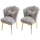 Glam Dining Room Chair 21'' Wide Solid Back Chair with 4 Metal Legs for Home Grey 2 Piece Set Brass Gold Clearhalo ' kitchen&dining_furn' 'Dining Chairs' 'Dining Tables & Seating' 'dining_chair' 'furn' 'furn_dining_chair' 'Furniture' 'furniture_dining_chair' 'Kitchen & Dining Furniture' 'kitchen' 3482817