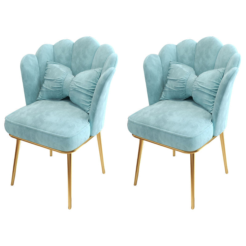Glam Dining Room Chair 21'' Wide Solid Back Chair with 4 Metal Legs for Home Lake Blue 2 Piece Set Brass Gold Clearhalo ' kitchen&dining_furn' 'Dining Chairs' 'Dining Tables & Seating' 'dining_chair' 'furn' 'furn_dining_chair' 'Furniture' 'furniture_dining_chair' 'Kitchen & Dining Furniture' 'kitchen' 3482823