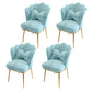 Glam Dining Room Chair 21'' Wide Solid Back Chair with 4 Metal Legs for Home Lake Blue 4 Piece Set Brass Gold Clearhalo ' kitchen&dining_furn' 'Dining Chairs' 'Dining Tables & Seating' 'dining_chair' 'furn' 'furn_dining_chair' 'Furniture' 'furniture_dining_chair' 'Kitchen & Dining Furniture' 'kitchen' 3482825