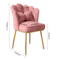 Glam Dining Room Chair 21'' Wide Solid Back Chair with 4 Metal Legs for Home Clearhalo ' kitchen&dining_furn' 'Dining Chairs' 'Dining Tables & Seating' 'dining_chair' 'furn' 'furn_dining_chair' 'Furniture' 'furniture_dining_chair' 'Kitchen & Dining Furniture' 'kitchen' 3482832