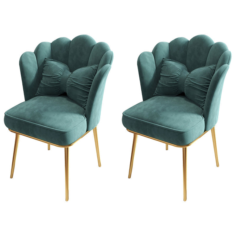 Glam Dining Room Chair 21'' Wide Solid Back Chair with 4 Metal Legs for Home Blackish Green 2 Piece Set Brass Gold Clearhalo ' kitchen&dining_furn' 'Dining Chairs' 'Dining Tables & Seating' 'dining_chair' 'furn' 'furn_dining_chair' 'Furniture' 'furniture_dining_chair' 'Kitchen & Dining Furniture' 'kitchen' 3482836