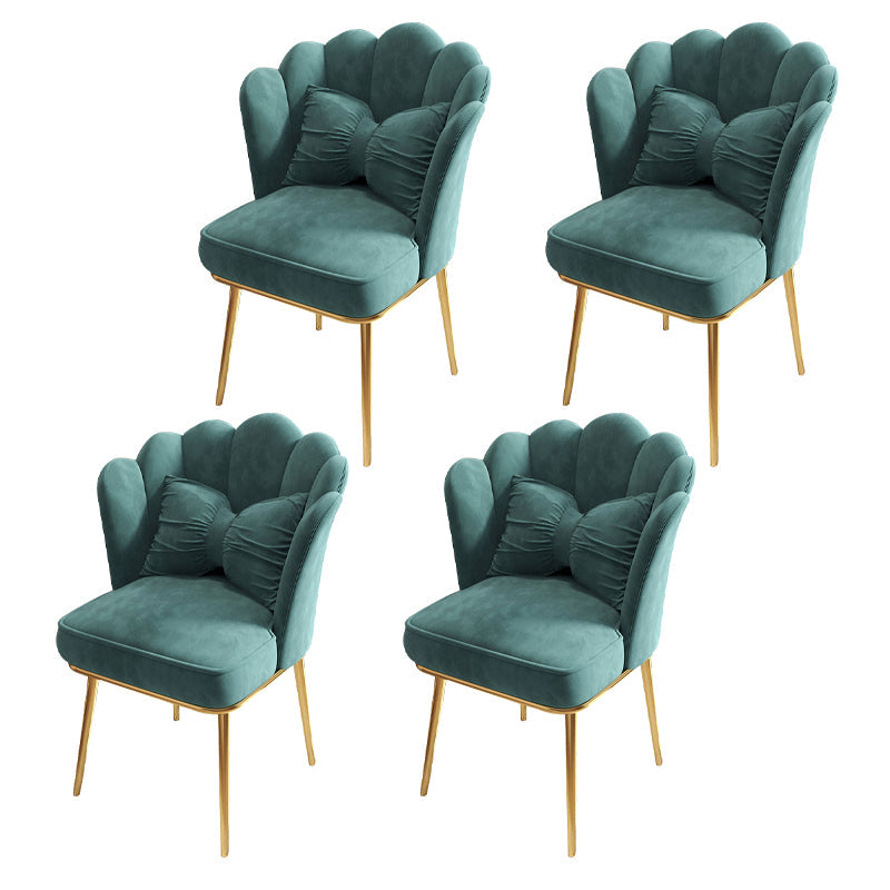 Glam Dining Room Chair 21'' Wide Solid Back Chair with 4 Metal Legs for Home Blackish Green 4 Piece Set Brass Gold Clearhalo ' kitchen&dining_furn' 'Dining Chairs' 'Dining Tables & Seating' 'dining_chair' 'furn' 'furn_dining_chair' 'Furniture' 'furniture_dining_chair' 'Kitchen & Dining Furniture' 'kitchen' 3482838