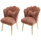 Glam Dining Room Chair 21'' Wide Solid Back Chair with 4 Metal Legs for Home Cameo Brown 2 Piece Set Brass Gold Clearhalo ' kitchen&dining_furn' 'Dining Chairs' 'Dining Tables & Seating' 'dining_chair' 'furn' 'furn_dining_chair' 'Furniture' 'furniture_dining_chair' 'Kitchen & Dining Furniture' 'kitchen' 3482842