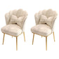 Glam Dining Room Chair 21'' Wide Solid Back Chair with 4 Metal Legs for Home Off-White 2 Piece Set Brass Gold Clearhalo ' kitchen&dining_furn' 'Dining Chairs' 'Dining Tables & Seating' 'dining_chair' 'furn' 'furn_dining_chair' 'Furniture' 'furniture_dining_chair' 'Kitchen & Dining Furniture' 'kitchen' 3482848