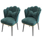 Glam Dining Room Chair 21'' Wide Solid Back Chair with 4 Metal Legs for Home Blackish Green 2 Piece Set Black Clearhalo ' kitchen&dining_furn' 'Dining Chairs' 'Dining Tables & Seating' 'dining_chair' 'furn' 'furn_dining_chair' 'Furniture' 'furniture_dining_chair' 'Kitchen & Dining Furniture' 'kitchen' 3482860