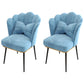 Glam Dining Room Chair 21'' Wide Solid Back Chair with 4 Metal Legs for Home Blue 2 Piece Set Black Clearhalo ' kitchen&dining_furn' 'Dining Chairs' 'Dining Tables & Seating' 'dining_chair' 'furn' 'furn_dining_chair' 'Furniture' 'furniture_dining_chair' 'Kitchen & Dining Furniture' 'kitchen' 3482863