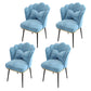 Glam Dining Room Chair 21'' Wide Solid Back Chair with 4 Metal Legs for Home Blue 4 Piece Set Black Clearhalo ' kitchen&dining_furn' 'Dining Chairs' 'Dining Tables & Seating' 'dining_chair' 'furn' 'furn_dining_chair' 'Furniture' 'furniture_dining_chair' 'Kitchen & Dining Furniture' 'kitchen' 3482864