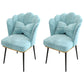 Glam Dining Room Chair 21'' Wide Solid Back Chair with 4 Metal Legs for Home Lake Blue 2 Piece Set Black Clearhalo ' kitchen&dining_furn' 'Dining Chairs' 'Dining Tables & Seating' 'dining_chair' 'furn' 'furn_dining_chair' 'Furniture' 'furniture_dining_chair' 'Kitchen & Dining Furniture' 'kitchen' 3482866