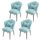 Glam Dining Room Chair 21'' Wide Solid Back Chair with 4 Metal Legs for Home Lake Blue 4 Piece Set Black Clearhalo ' kitchen&dining_furn' 'Dining Chairs' 'Dining Tables & Seating' 'dining_chair' 'furn' 'furn_dining_chair' 'Furniture' 'furniture_dining_chair' 'Kitchen & Dining Furniture' 'kitchen' 3482867