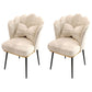 Glam Dining Room Chair 21'' Wide Solid Back Chair with 4 Metal Legs for Home Off-White 2 Piece Set Black Clearhalo ' kitchen&dining_furn' 'Dining Chairs' 'Dining Tables & Seating' 'dining_chair' 'furn' 'furn_dining_chair' 'Furniture' 'furniture_dining_chair' 'Kitchen & Dining Furniture' 'kitchen' 3482869
