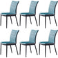 Metal Scandinavian Home Side Chair Solid Back 17.7'' Wide Dining Chair with Black Legs Blackish Green 6 Piece Set Clearhalo ' kitchen&dining_furn' 'Dining Chairs' 'Dining Tables & Seating' 'dining_chair' 'furn' 'furn_dining_chair' 'Furniture' 'furniture_dining_chair' 'Kitchen & Dining Furniture' 'kitchen' 3482890