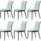 Metal Scandinavian Home Side Chair Solid Back 17.7'' Wide Dining Chair with Black Legs Light Green 6 Piece Set Clearhalo ' kitchen&dining_furn' 'Dining Chairs' 'Dining Tables & Seating' 'dining_chair' 'furn' 'furn_dining_chair' 'Furniture' 'furniture_dining_chair' 'Kitchen & Dining Furniture' 'kitchen' 3482896