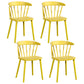 Contemporary Style Windsor Back Side Chair Plastic Dining Chair for Home Light Yellow 4 Piece Set Clearhalo ' kitchen&dining_furn' 'Dining Chairs' 'Dining Tables & Seating' 'dining_chair' 'furn' 'furn_dining_chair' 'Furniture' 'furniture_dining_chair' 'Kitchen & Dining Furniture' 'kitchen' 3482967
