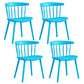 Contemporary Style Windsor Back Side Chair Plastic Dining Chair for Home Blue 4 Piece Set Clearhalo ' kitchen&dining_furn' 'Dining Chairs' 'Dining Tables & Seating' 'dining_chair' 'furn' 'furn_dining_chair' 'Furniture' 'furniture_dining_chair' 'Kitchen & Dining Furniture' 'kitchen' 3482970