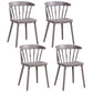 Contemporary Style Windsor Back Side Chair Plastic Dining Chair for Home Grey 4 Piece Set Clearhalo ' kitchen&dining_furn' 'Dining Chairs' 'Dining Tables & Seating' 'dining_chair' 'furn' 'furn_dining_chair' 'Furniture' 'furniture_dining_chair' 'Kitchen & Dining Furniture' 'kitchen' 3482976