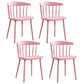 Contemporary Style Windsor Back Side Chair Plastic Dining Chair for Home Pink 4 Piece Set Clearhalo ' kitchen&dining_furn' 'Dining Chairs' 'Dining Tables & Seating' 'dining_chair' 'furn' 'furn_dining_chair' 'Furniture' 'furniture_dining_chair' 'Kitchen & Dining Furniture' 'kitchen' 3482982
