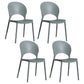 Home Nordic Stackable Side Chair Open Back Plastic Kitchen Dining Room Chair Grey 4 Piece Set Clearhalo ' kitchen&dining_furn' 'Dining Chairs' 'Dining Tables & Seating' 'dining_chair' 'furn' 'furn_dining_chair' 'Furniture' 'furniture_dining_chair' 'Kitchen & Dining Furniture' 'kitchen' 3482985