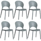 Home Nordic Stackable Side Chair Open Back Plastic Kitchen Dining Room Chair Grey 6 Piece Set Clearhalo ' kitchen&dining_furn' 'Dining Chairs' 'Dining Tables & Seating' 'dining_chair' 'furn' 'furn_dining_chair' 'Furniture' 'furniture_dining_chair' 'Kitchen & Dining Furniture' 'kitchen' 3482987
