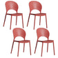 Home Nordic Stackable Side Chair Open Back Plastic Kitchen Dining Room Chair Red 4 Piece Set Clearhalo ' kitchen&dining_furn' 'Dining Chairs' 'Dining Tables & Seating' 'dining_chair' 'furn' 'furn_dining_chair' 'Furniture' 'furniture_dining_chair' 'Kitchen & Dining Furniture' 'kitchen' 3482991