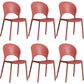 Home Nordic Stackable Side Chair Open Back Plastic Kitchen Dining Room Chair Red 6 Piece Set Clearhalo ' kitchen&dining_furn' 'Dining Chairs' 'Dining Tables & Seating' 'dining_chair' 'furn' 'furn_dining_chair' 'Furniture' 'furniture_dining_chair' 'Kitchen & Dining Furniture' 'kitchen' 3482994