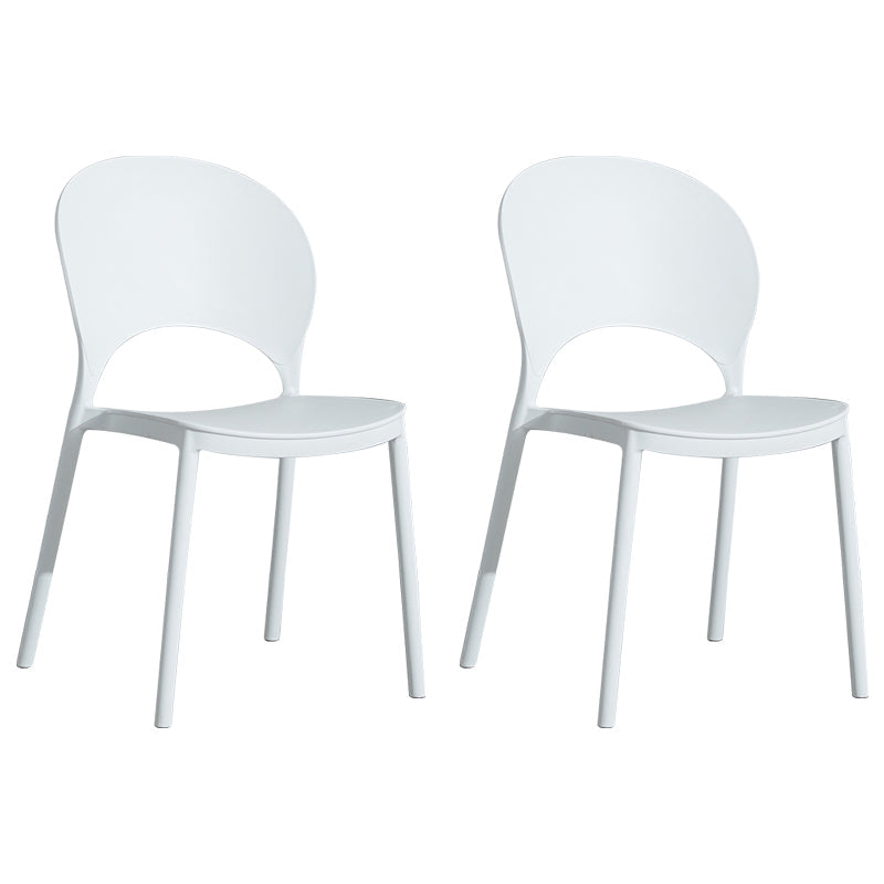 Home Nordic Stackable Side Chair Open Back Plastic Kitchen Dining Room Chair White 2 Piece Set Clearhalo ' kitchen&dining_furn' 'Dining Chairs' 'Dining Tables & Seating' 'dining_chair' 'furn' 'furn_dining_chair' 'Furniture' 'furniture_dining_chair' 'Kitchen & Dining Furniture' 'kitchen' 3482996