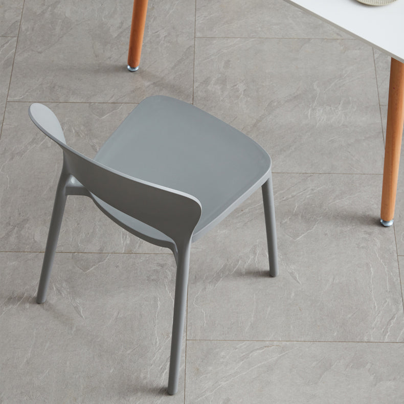 Home Nordic Stackable Side Chair Open Back Plastic Kitchen Dining Room Chair Clearhalo ' kitchen&dining_furn' 'Dining Chairs' 'Dining Tables & Seating' 'dining_chair' 'furn' 'furn_dining_chair' 'Furniture' 'furniture_dining_chair' 'Kitchen & Dining Furniture' 'kitchen' 3483000