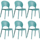 Home Nordic Stackable Side Chair Open Back Plastic Kitchen Dining Room Chair Blue 6 Piece Set Clearhalo ' kitchen&dining_furn' 'Dining Chairs' 'Dining Tables & Seating' 'dining_chair' 'furn' 'furn_dining_chair' 'Furniture' 'furniture_dining_chair' 'Kitchen & Dining Furniture' 'kitchen' 3483005