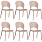 Home Nordic Stackable Side Chair Open Back Plastic Kitchen Dining Room Chair Pink 6 Piece Set Clearhalo ' kitchen&dining_furn' 'Dining Chairs' 'Dining Tables & Seating' 'dining_chair' 'furn' 'furn_dining_chair' 'Furniture' 'furniture_dining_chair' 'Kitchen & Dining Furniture' 'kitchen' 3483010