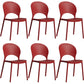 Home Nordic Stackable Side Chair Open Back Plastic Kitchen Dining Room Chair Burgundy 6 Piece Set Clearhalo ' kitchen&dining_furn' 'Dining Chairs' 'Dining Tables & Seating' 'dining_chair' 'furn' 'furn_dining_chair' 'Furniture' 'furniture_dining_chair' 'Kitchen & Dining Furniture' 'kitchen' 3483013