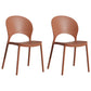 Home Nordic Stackable Side Chair Open Back Plastic Kitchen Dining Room Chair Brown 2 Piece Set Clearhalo ' kitchen&dining_furn' 'Dining Chairs' 'Dining Tables & Seating' 'dining_chair' 'furn' 'furn_dining_chair' 'Furniture' 'furniture_dining_chair' 'Kitchen & Dining Furniture' 'kitchen' 3483014