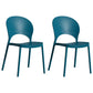 Home Nordic Stackable Side Chair Open Back Plastic Kitchen Dining Room Chair Peacock Blue 2 Piece Set Clearhalo ' kitchen&dining_furn' 'Dining Chairs' 'Dining Tables & Seating' 'dining_chair' 'furn' 'furn_dining_chair' 'Furniture' 'furniture_dining_chair' 'Kitchen & Dining Furniture' 'kitchen' 3483017