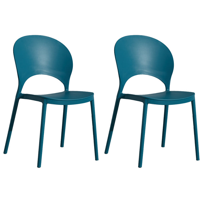 Home Nordic Stackable Side Chair Open Back Plastic Kitchen Dining Room Chair Peacock Blue 2 Piece Set Clearhalo ' kitchen&dining_furn' 'Dining Chairs' 'Dining Tables & Seating' 'dining_chair' 'furn' 'furn_dining_chair' 'Furniture' 'furniture_dining_chair' 'Kitchen & Dining Furniture' 'kitchen' 3483017