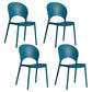 Home Nordic Stackable Side Chair Open Back Plastic Kitchen Dining Room Chair Peacock Blue 4 Piece Set Clearhalo ' kitchen&dining_furn' 'Dining Chairs' 'Dining Tables & Seating' 'dining_chair' 'furn' 'furn_dining_chair' 'Furniture' 'furniture_dining_chair' 'Kitchen & Dining Furniture' 'kitchen' 3483018