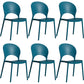 Home Nordic Stackable Side Chair Open Back Plastic Kitchen Dining Room Chair Peacock Blue 6 Piece Set Clearhalo ' kitchen&dining_furn' 'Dining Chairs' 'Dining Tables & Seating' 'dining_chair' 'furn' 'furn_dining_chair' 'Furniture' 'furniture_dining_chair' 'Kitchen & Dining Furniture' 'kitchen' 3483019