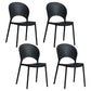 Home Nordic Stackable Side Chair Open Back Plastic Kitchen Dining Room Chair Black 4 Piece Set Clearhalo ' kitchen&dining_furn' 'Dining Chairs' 'Dining Tables & Seating' 'dining_chair' 'furn' 'furn_dining_chair' 'Furniture' 'furniture_dining_chair' 'Kitchen & Dining Furniture' 'kitchen' 3483021