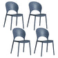 Home Nordic Stackable Side Chair Open Back Plastic Kitchen Dining Room Chair Gray Blue 4 Piece Set Clearhalo ' kitchen&dining_furn' 'Dining Chairs' 'Dining Tables & Seating' 'dining_chair' 'furn' 'furn_dining_chair' 'Furniture' 'furniture_dining_chair' 'Kitchen & Dining Furniture' 'kitchen' 3483024