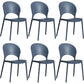Home Nordic Stackable Side Chair Open Back Plastic Kitchen Dining Room Chair Gray Blue 6 Piece Set Clearhalo ' kitchen&dining_furn' 'Dining Chairs' 'Dining Tables & Seating' 'dining_chair' 'furn' 'furn_dining_chair' 'Furniture' 'furniture_dining_chair' 'Kitchen & Dining Furniture' 'kitchen' 3483025