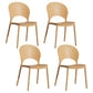 Home Nordic Stackable Side Chair Open Back Plastic Kitchen Dining Room Chair Beige 4 Piece Set Clearhalo ' kitchen&dining_furn' 'Dining Chairs' 'Dining Tables & Seating' 'dining_chair' 'furn' 'furn_dining_chair' 'Furniture' 'furniture_dining_chair' 'Kitchen & Dining Furniture' 'kitchen' 3483027