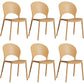 Home Nordic Stackable Side Chair Open Back Plastic Kitchen Dining Room Chair Beige 6 Piece Set Clearhalo ' kitchen&dining_furn' 'Dining Chairs' 'Dining Tables & Seating' 'dining_chair' 'furn' 'furn_dining_chair' 'Furniture' 'furniture_dining_chair' 'Kitchen & Dining Furniture' 'kitchen' 3483028