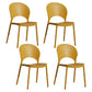 Home Nordic Stackable Side Chair Open Back Plastic Kitchen Dining Room Chair Ginger 4 Piece Set Clearhalo ' kitchen&dining_furn' 'Dining Chairs' 'Dining Tables & Seating' 'dining_chair' 'furn' 'furn_dining_chair' 'Furniture' 'furniture_dining_chair' 'Kitchen & Dining Furniture' 'kitchen' 3483030