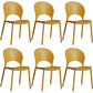 Home Nordic Stackable Side Chair Open Back Plastic Kitchen Dining Room Chair Ginger 6 Piece Set Clearhalo ' kitchen&dining_furn' 'Dining Chairs' 'Dining Tables & Seating' 'dining_chair' 'furn' 'furn_dining_chair' 'Furniture' 'furniture_dining_chair' 'Kitchen & Dining Furniture' 'kitchen' 3483031