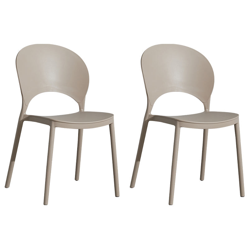 Home Nordic Stackable Side Chair Open Back Plastic Kitchen Dining Room Chair Camel 2 Piece Set Clearhalo ' kitchen&dining_furn' 'Dining Chairs' 'Dining Tables & Seating' 'dining_chair' 'furn' 'furn_dining_chair' 'Furniture' 'furniture_dining_chair' 'Kitchen & Dining Furniture' 'kitchen' 3483032