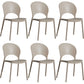Home Nordic Stackable Side Chair Open Back Plastic Kitchen Dining Room Chair Camel 6 Piece Set Clearhalo ' kitchen&dining_furn' 'Dining Chairs' 'Dining Tables & Seating' 'dining_chair' 'furn' 'furn_dining_chair' 'Furniture' 'furniture_dining_chair' 'Kitchen & Dining Furniture' 'kitchen' 3483034
