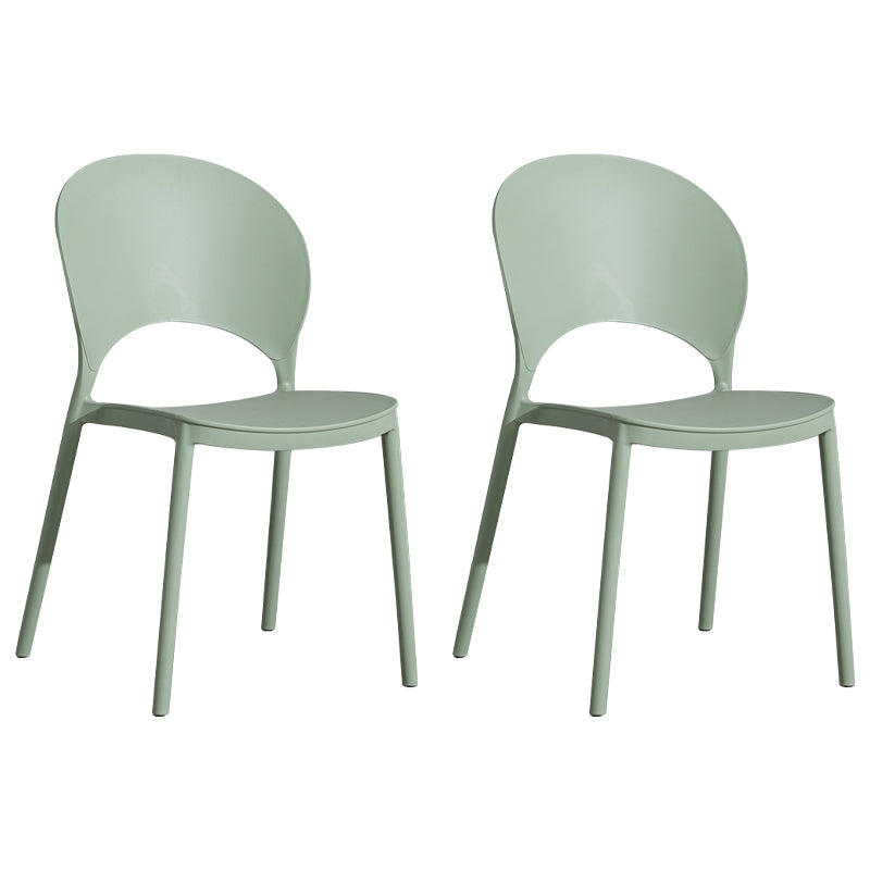 Home Nordic Stackable Side Chair Open Back Plastic Kitchen Dining Room Chair Green 2 Piece Set Clearhalo ' kitchen&dining_furn' 'Dining Chairs' 'Dining Tables & Seating' 'dining_chair' 'furn' 'furn_dining_chair' 'Furniture' 'furniture_dining_chair' 'Kitchen & Dining Furniture' 'kitchen' 3483035