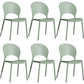 Home Nordic Stackable Side Chair Open Back Plastic Kitchen Dining Room Chair Green 6 Piece Set Clearhalo ' kitchen&dining_furn' 'Dining Chairs' 'Dining Tables & Seating' 'dining_chair' 'furn' 'furn_dining_chair' 'Furniture' 'furniture_dining_chair' 'Kitchen & Dining Furniture' 'kitchen' 3483037